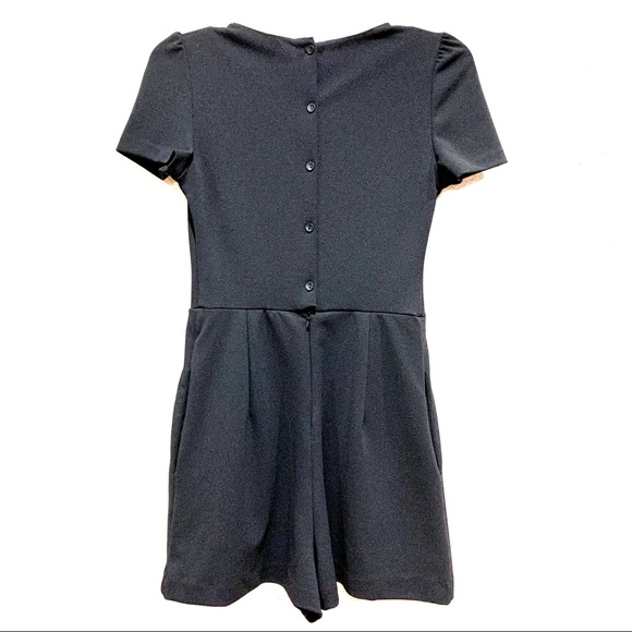 ZARA TRAFALUC Black Pleats Pockets Romper (XS) - Picture 7 of 12